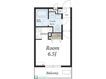 リブリ・SPRINGS(1K/1階)の間取り写真