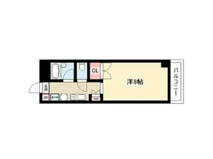 ヴァンヴェール名古屋(ワンルーム/2階)の間取り写真