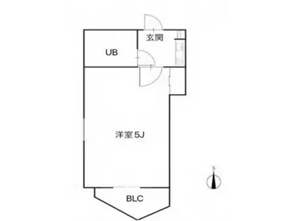 ニチエーイン国分寺(1K/2階)の間取り写真