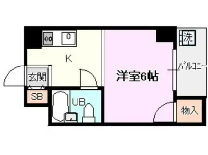 メゾンソレイユ(ワンルーム/2階)の間取り写真