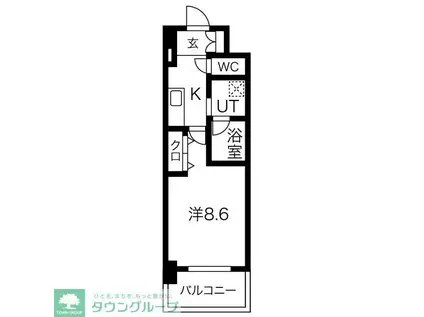 PURE RESIDENCE 名駅南(1K/8階)の間取り写真