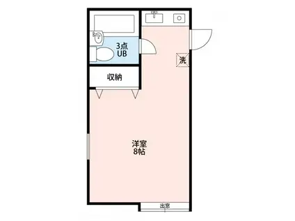 ニューエスト井尻II(ワンルーム/1階)の間取り写真