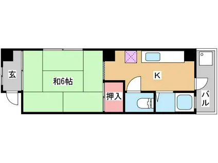 原田マンション(1K/3階)の間取り写真