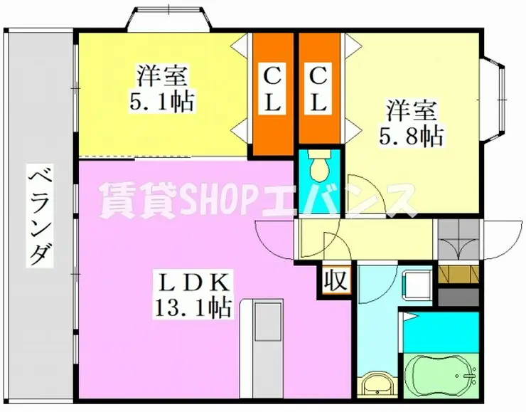 イースト・ウイング 2階階 間取り