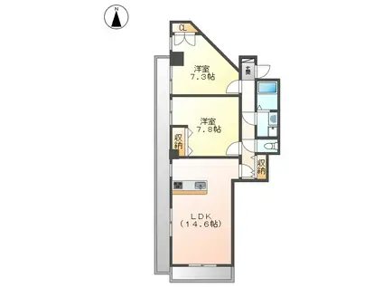 アニマーレ名城(2LDK/5階)の間取り写真