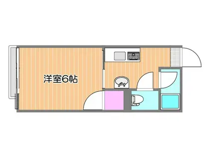 ハイツ菅(1K/2階)の間取り写真