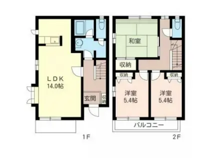 アミューズ大南(3LDK/1階)の間取り写真