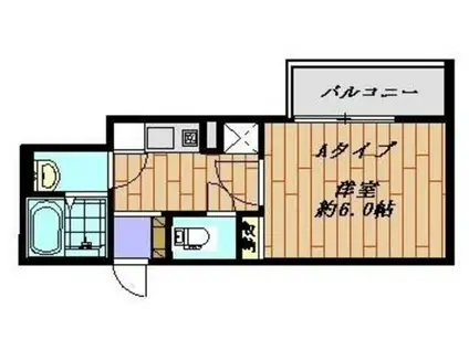 リヴテラス立川(1K/1階)の間取り写真