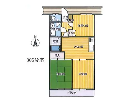 シャトレー澤宏(3DK/3階)の間取り写真