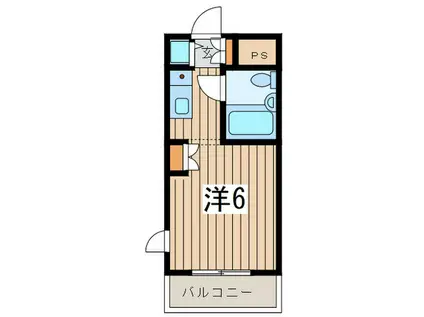 ウィンベル・ソロ三ツ境(ワンルーム/2階)の間取り写真