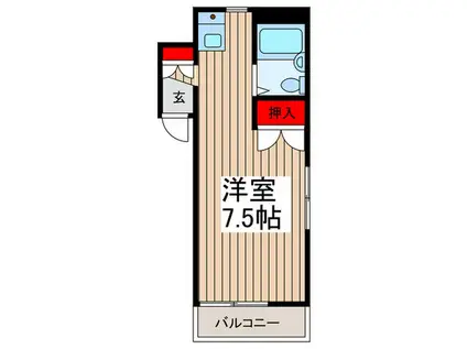 メゾン穂高(ワンルーム/1階)の間取り写真