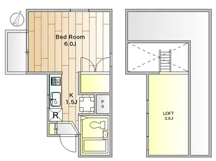 ソフィア学芸大学(ワンルーム/2階)の間取り写真