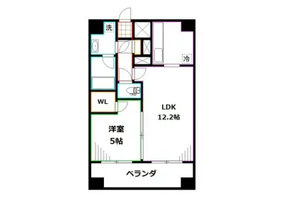 セジョリ上石神井(1LDK/6階)の間取り写真