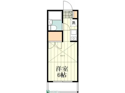 プロムナードハイムD(1K/2階)の間取り写真