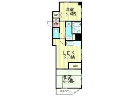 シティパレス溝口(2LDK/10階)の間取り写真