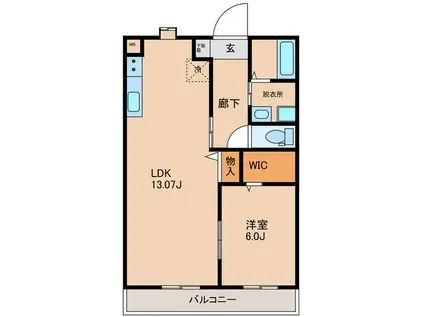 NEIGHBORSII(1LDK/3階)の間取り写真