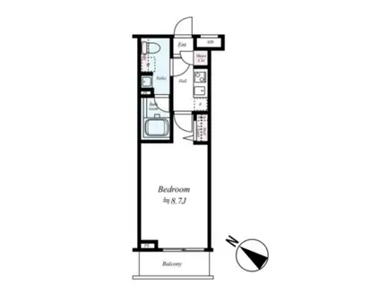 ロアール武蔵新田(1K/3階)の間取り写真