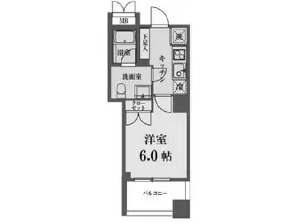 メゾンビスタ渋谷宇田川(1K/5階)の間取り写真