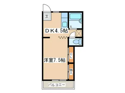 アミ―ハイム(1DK/2階)の間取り写真