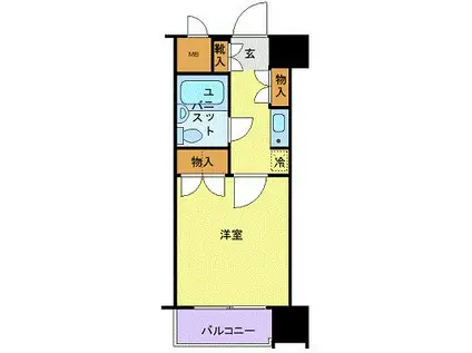 ラ・レジダンス・ド仙台(1K/8階)の間取り写真