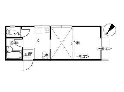 カイサラ(1K/1階)の間取り写真