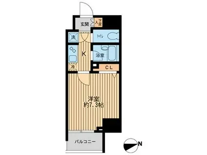 HF早稲田レジデンス(1K/8階)の間取り写真