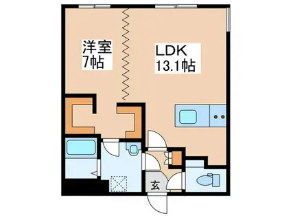 RESIDENCE SAPPORO T9(1LDK/4階)の間取り写真