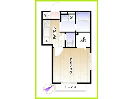 マーレ サッピア中央林間(1K/1階)の間取り写真