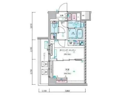 ジェノヴィア練馬春日町スカイガーデン(1DK/4階)の間取り写真