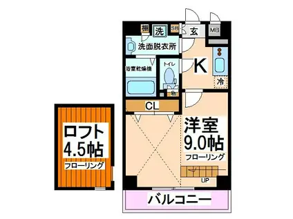 HIVER イヴェール(1K/3階)の間取り写真