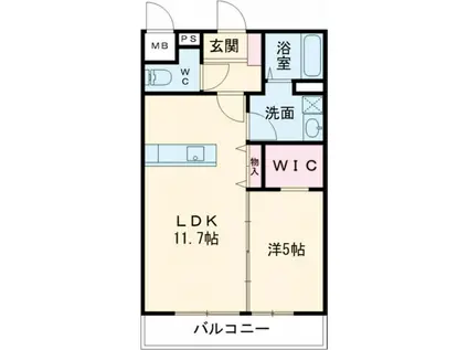 NORE(1LDK/1階)の間取り写真