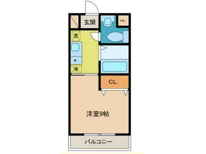 ヘプタハウス(1K/2階)の間取り写真