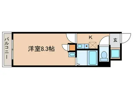 サンクリエート追分(1K/2階)の間取り写真