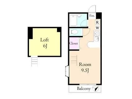 ピアセンテ和光II(ワンルーム/2階)の間取り写真