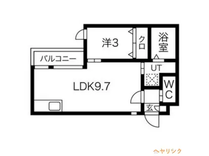 WARREN MORIMAKITOWN II(1LDK/1階)の間取り写真