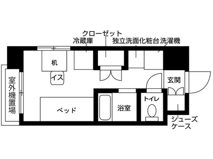 レジディア九大学研都市(ワンルーム/5階)の間取り写真
