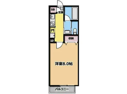 COSTA鵠沼(1K/1階)の間取り写真