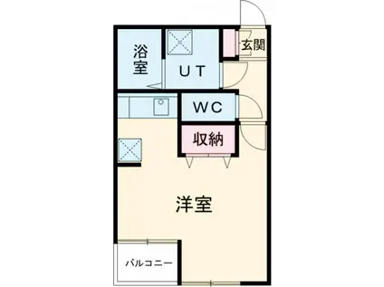 レアルノアール(ワンルーム/1階)の間取り写真
