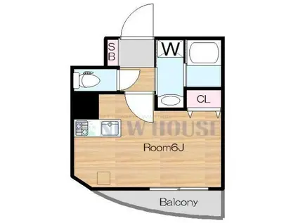 神楽坂5丁目ビル(ワンルーム/9階)の間取り写真