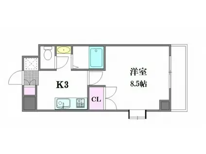 光町大丈ビル(1K/4階)の間取り写真