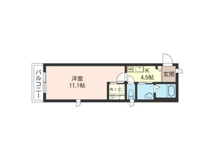 ドスミルセイス(1K/2階)の間取り写真