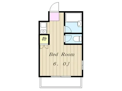 ウエルステイ生田(1K/4階)の間取り写真