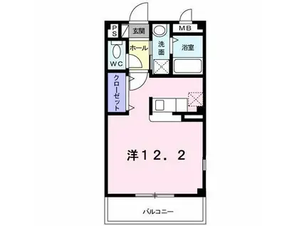 トリオンファーレ(ワンルーム/2階)の間取り写真