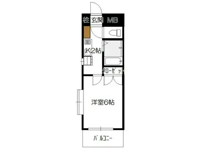 阿壽賀ビル(1K/6階)の間取り写真