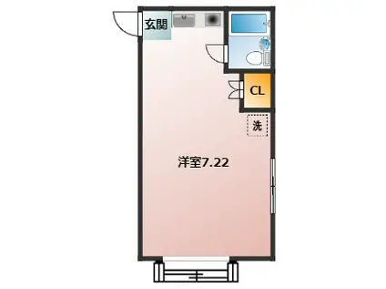 中野マンション(ワンルーム/1階)の間取り写真