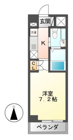 アーデン春岡(1K/4階)の間取り写真