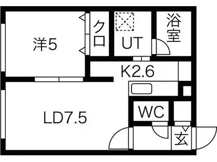 A BELIAII(1LDK/4階)の間取り写真