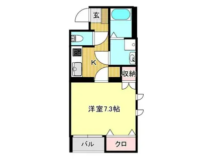 フレード高島町(1K/4階)の間取り写真