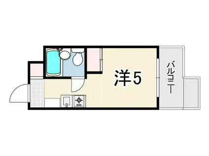 メゾンド御影パート1(ワンルーム/2階)の間取り写真