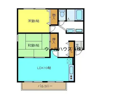 パークハイム南花田C棟(2LDK/1階)の間取り写真
